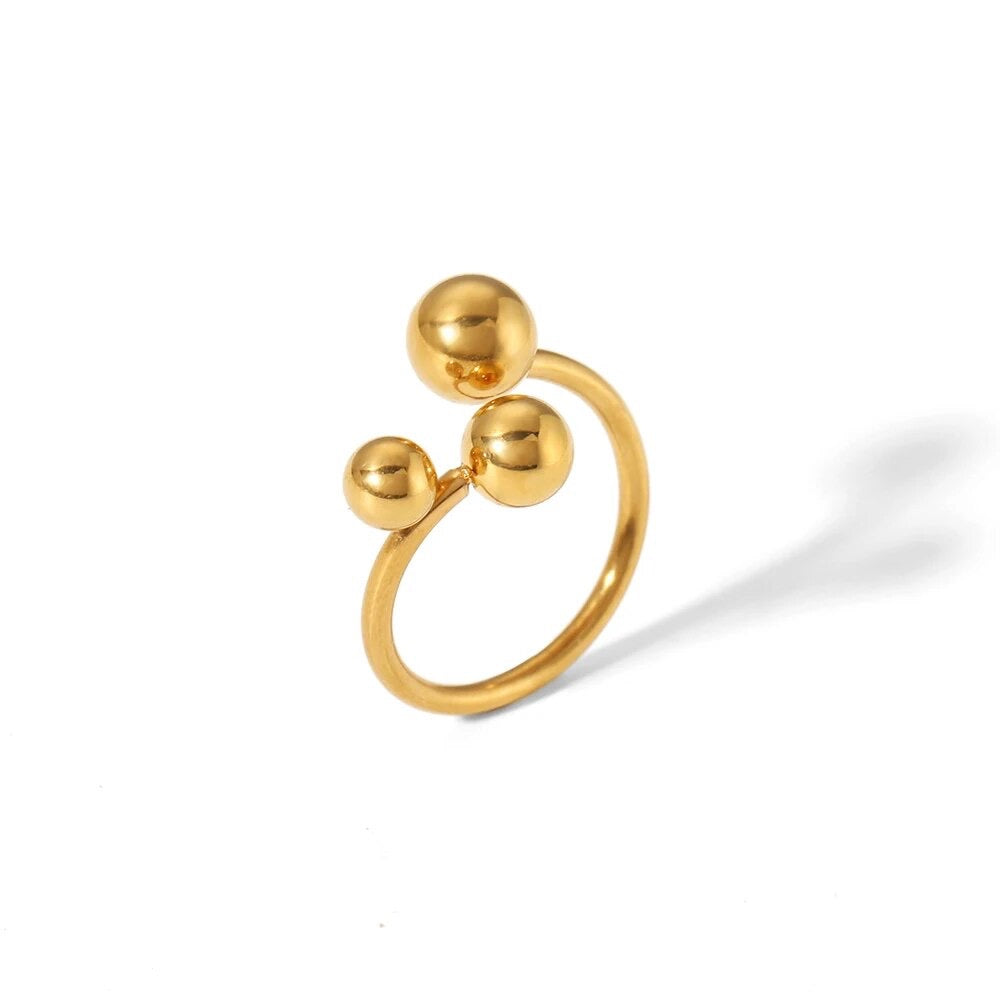 Trio Spherical Accented Rings