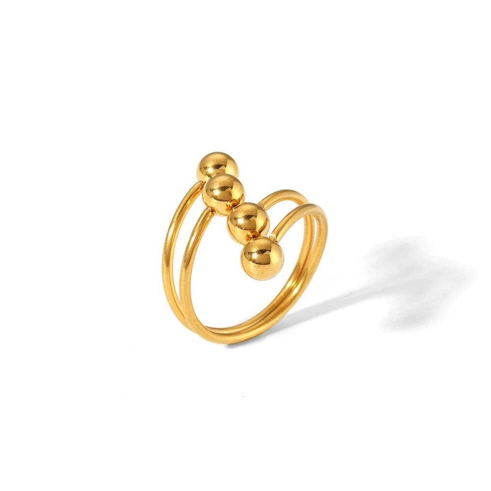 Trio Spherical Accented Rings